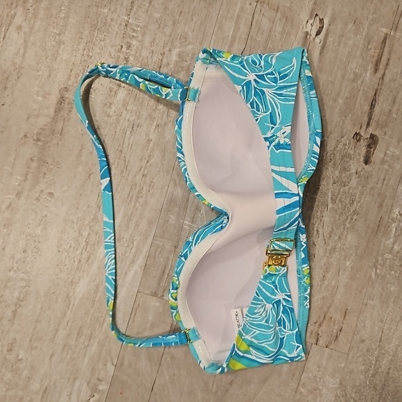 💕BLEU ROD BEATTIE💕 Escape To The Beach Twist Bandeau Bikini Top ~ Lagoon 6 - Picture 8 of 12